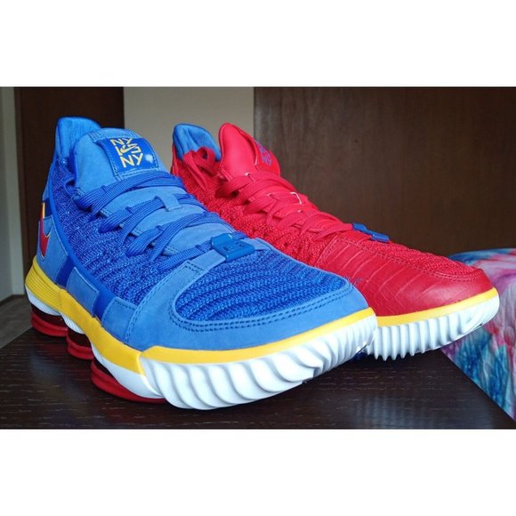Nike LeBron XVI 16 SuperBron NYvsNY Championship Promo Sample Men\'s 10 Red Blue main image 14